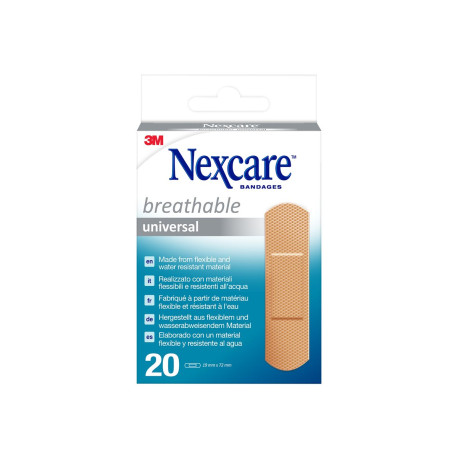 Nexcare Universal - Fasciatura - 1.9 x 7.2 cm - pelle (pacchetto di 20)