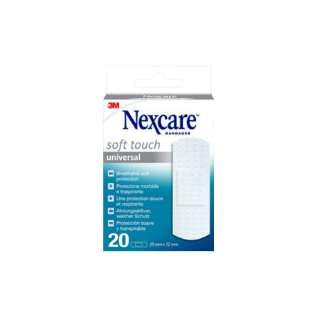 Nexcare Universal Soft Touch - Fasciatura - 2.5 x 7.2 cm (pacchetto di 20)