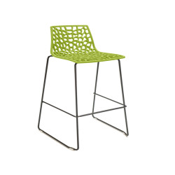 Sgabello Spider Fix  - Nero opaco/verde anice - Grandsoleil