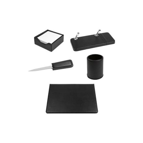NIJI - Set di accessori per scrivania - 5 pezzi - nero