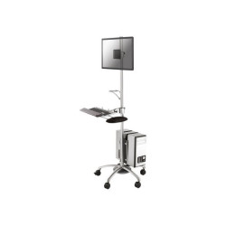 Neomounts FPMA-MOBILE1800 - Carrello - per display LCD/dotazione PC - argento - dimensione schermo: 10"-27"