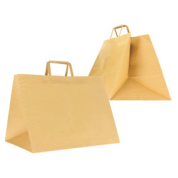 Shoppers Flat maxi plus - 40 x 35 x 35 cm - carta kraft - avana - Mainetti Bags - conf. 100 pezzi