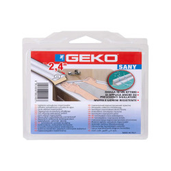 Sigillante adesivo SANY - per doccia e lavabi - 2,2 cm x 2,4 m - PIB - bianco - Geko