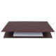 Sottomani doppio in similpelle - marrone scuro - 48 x 32cm - City Time