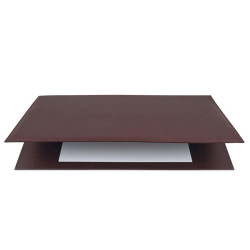 Sottomani doppio in similpelle - marrone scuro - 48 x 32cm - City Time