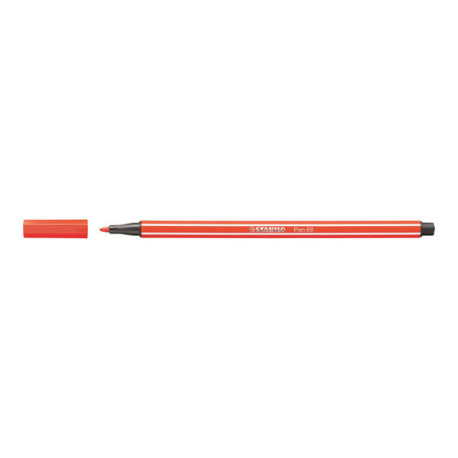STABILO Pen 68 - Penna punta in fibra - rosso chiaro - inchiostro base acqua - 1 mm - medio