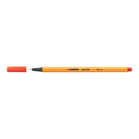 STABILO point 88 - Penna a punta sottile - rosso chiaro - 0.4 mm - fine