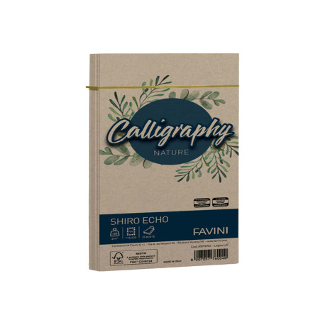 Busta Calligraphy Shiro Eco - 110 x 220 mm - 120 gr - legno - Favini - conf. 25 pezzi