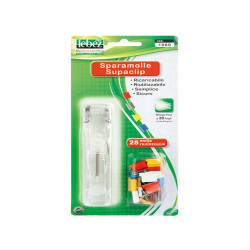 Sparamolle SuperClip - 25 mollette incluse - misure assortite - colori assortiti - Lebez
