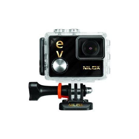 Nilox EVO 4K30 - Action camera - 4K / 30 fps - 16.0 MP - Wi-Fi - impermeabile fino a 40 m - nero, oro