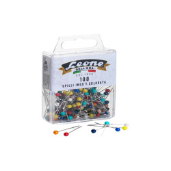 Spillo con testa di plastica colorata - inox - Leone - conf. 100 pezzi