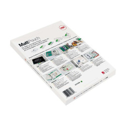 GBC Matt Pouch - 75 micron - confezione da 50 - brillante, opaco - 216 x 303 mm rivestimento di plastificazione - per Fusion 10