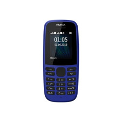 Nokia 105 - Telefono con funzionalità - dual SIM - RAM 4 MB / Internal Memory 4 MB - blu