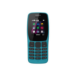 Nokia 110 - Telefono con funzionalità - dual SIM - RAM 4 MB / Internal Memory 4 MB - microSD slot - blu mare