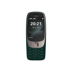 Nokia 6310 - Telefono con funzionalità - dual SIM - RAM 16 MB / Internal Memory 8 MB - microSD slot - rear camera 0.3 MP - verd
