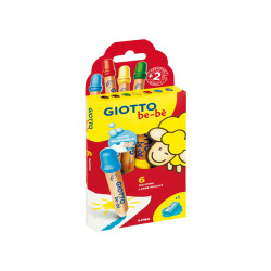 Supermatitoni - diametro mina 7 mm - lavabili - colori assortiti - con temperino - Giotto - astuccio 6 pezzi