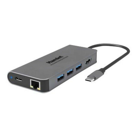 Hamlet HDKC-PD200 - Docking station - USB-C - HDMI - GigE