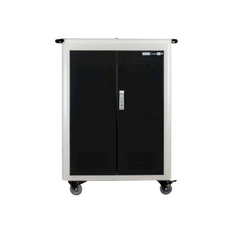 Helgi Omnichart UV 36 - Carrello carico e pulizia UV - angoli arrotondati - per 36 tablet / notebook - bloccabile - plastica - 