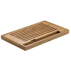 Tagliere antibriciole - 40 x 24 x 4 cm - bamboo - naturale - Leone