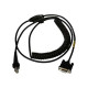 Honeywell - Cavo seriale - DB-9 (F) - 3 m - avvolto a spirale - nero - per Hyperion 1300g- Voyager 1200g, 1250g- Xenon 1902