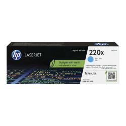 HP 220X - Alta resa - ciano - originale - LaserJet - scatola - cartuccia toner (W2201X) - per Color LaserJet Pro MFP 4301, MFP 