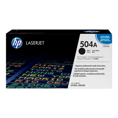HP 504A - Nero - originale - LaserJet - cartuccia toner (CE250A) - per Color LaserJet CM3530, CM3530fs, CP3525, CP3525dn, CP352