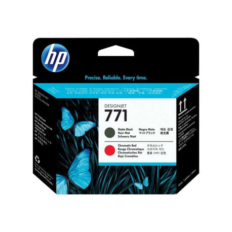 HP 771 - Nero opaco, rosso cromatico - testina di stampa - per DesignJet Z6200, Z6600 Production Printer, Z6800 Photo Productio