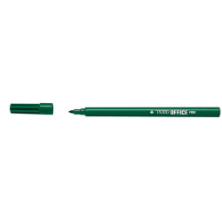 Pennarelli Office - punta feltro - punta fine -  tratto 0,7 mm - verde - Tratto - conf. 12 pezzi