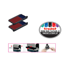 Tamponi 6/4912-2 - blu/rosso - Trodat - Blister 2 pezzi