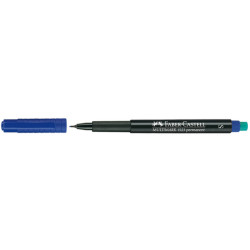 Pennarello Multimark universale permanente con gomma  - punta superfine 0,4mm - blu - Faber-Castell
