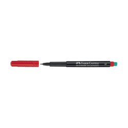 Pennarello Multimark universale permanente con gomma  - punta superfine 0,4mm - rosso - Faber-Castell