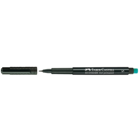 Pennarello Multimark universale permanente con gomma - punta fine 0,6mm - nero - Faber-Castell