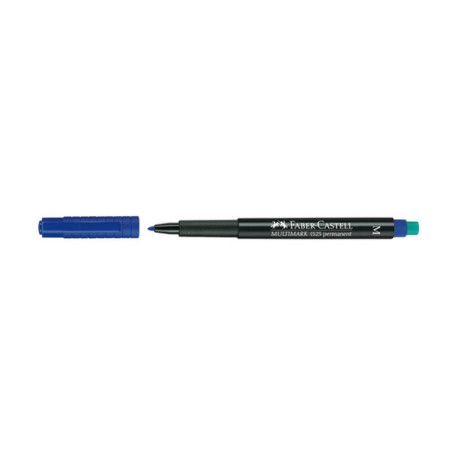 Pennarello Multimark universale permanente con gomma - punta media 1,0mm - blu - Faber-Castell