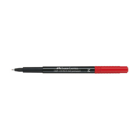 Pennarello Multimark universale permanente con gomma - punta media 1,0mm - rosso - Faber-Castell