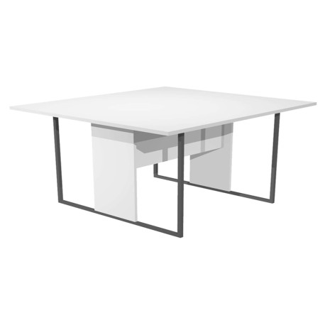 Tavolo riunione Essence - 120 x 110 cm - Bianco - Gamba bianca