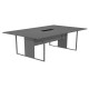 Tavolo riunione Essence - 120 x110 cm - Antracite - Gamba antracite opaco