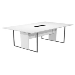 Tavolo riunione Essence - 120 x110 cm - Bianco - Gamba antracite opaco