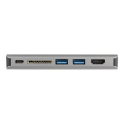 StarTech.com USB C Multiport Adapter, USB-C Mini Travel Dock with 4K HDMI or 1080p VGA, 3x USB 3.0 Hub, SD, GbE, Audio, 100W PD