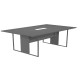 Tavolo riunione Essence - 180 x 110 cm - Antracite - Gamba antracite - Top bianco