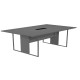 Tavolo riunione Essence - 180 x 110 cm - Antracite - Gamba antracite - Top nero
