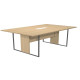 Tavolo riunione Essence - 180 x 110 cm - Rovere - Gamba antracite - Top bianco