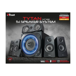Trust GXT 658 TYTAN - Sistema altoparlanti - 5.1 canali - 90 Watt (Totale) - nero