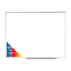 Iternet - Lavagna bianca - montabile a parete - 450 x 600 mm - acciaio laccato - magnetica - cornice in alluminio