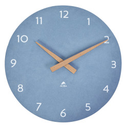 Orologio da parete HorMilena - diametro 30 cm - blu/legno - Alba