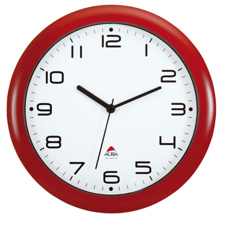 Orologio da parete Hornew - diametro 30 cm - rosso - Alba