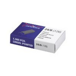 Turikan - Punti metallici - 24/6 - 6 mm - acciaio cromato - pacco da 10 x 1000