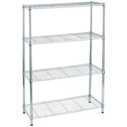 Libreria Archimede Light - 4 ripiani - acciaio cromato - 36 x 90 x 137 cm - Serena Group