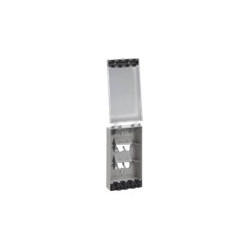 Panduit MINI-COM Water Resistant Faceplate - Faceplate - grigio internazionale - 1 modulo - 4 porte