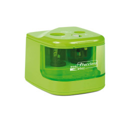 Temperamatite elettrico 4306  con contenitore - 2 fori  - colori assortiti - Lebez