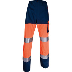 Pantalone alta visibilitA' PHPA2 - sargia/poliestere/cotone - taglia XL - arancio fluo - Deltaplus